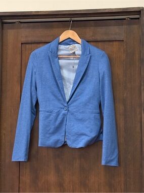 Bershka Blue Single-Button Women's Blazer
